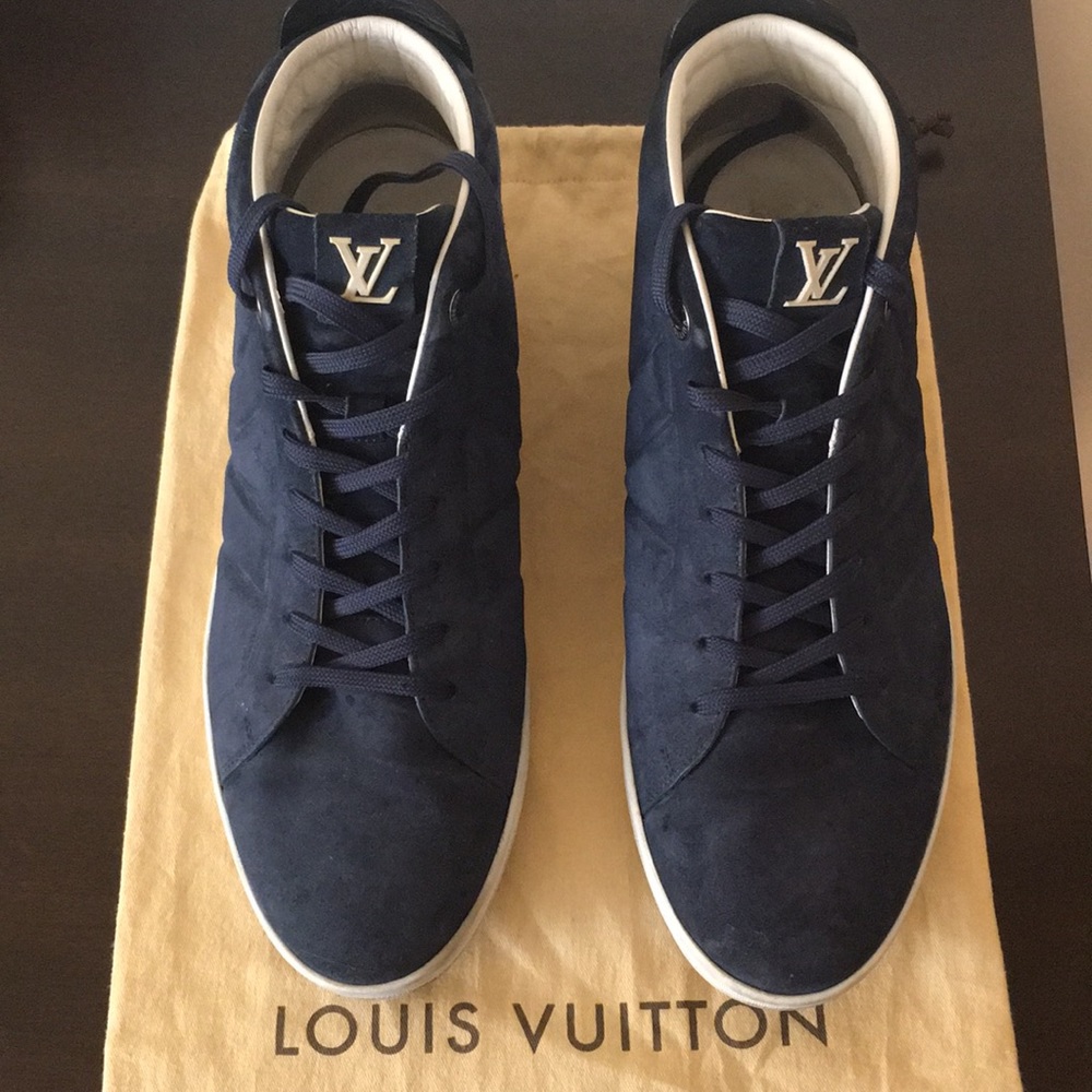 Authentic Louis Vuitton  size 10 blue high top